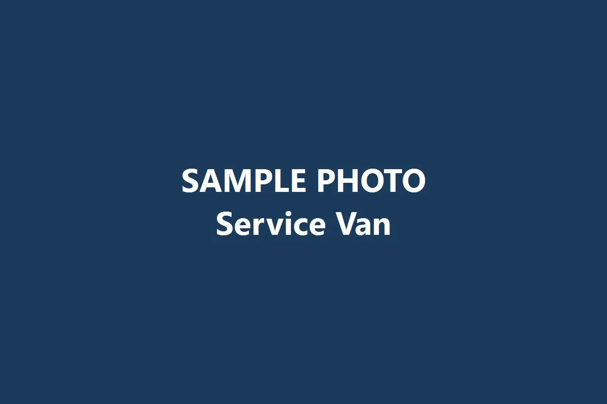 Example Plumbing Co service van parked outside a home