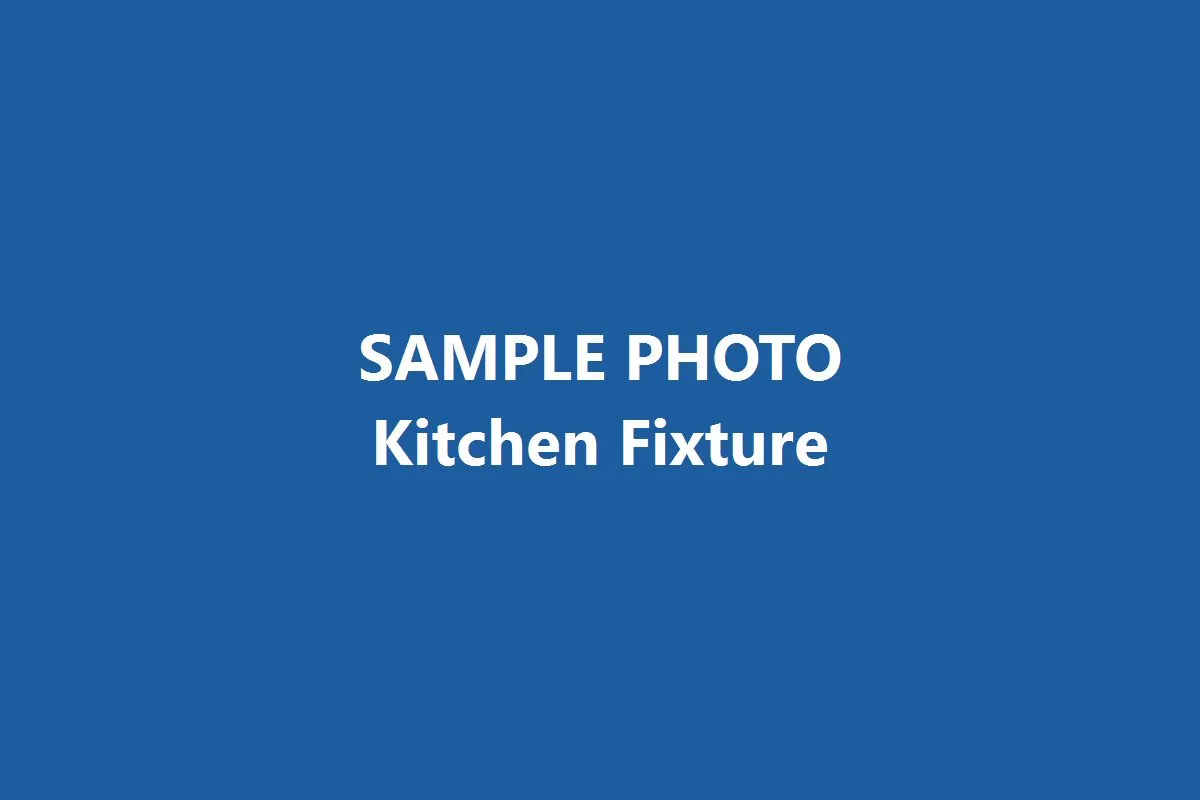 Newly installed kitchen faucet over a farmhouse sink